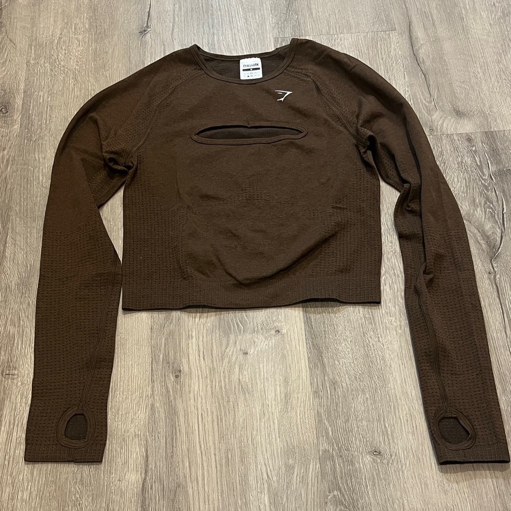 Gymshark Dark Brown Long Sleeve Top